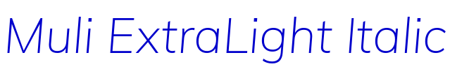Muli ExtraLight Italic шрифт